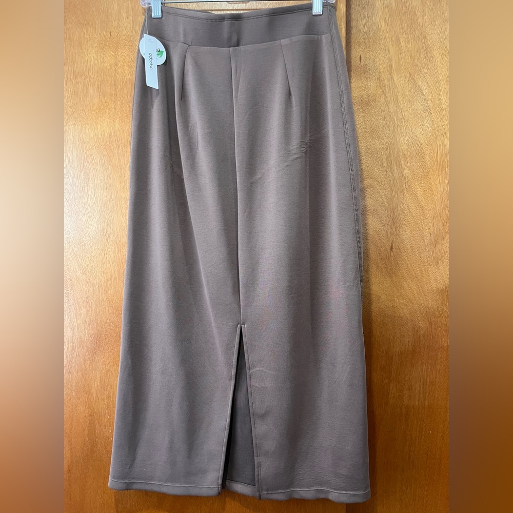 NWT Soft Maxi Skirt for Women, Back Slit High Waist Casual Long Pencil Skirts - Picture 8 of 8